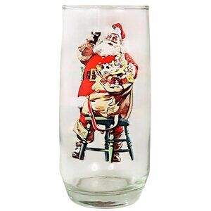 Coca-Cola Collector Glass, Haddon Sundblom Santa Claus, 1976 Series II Design #3